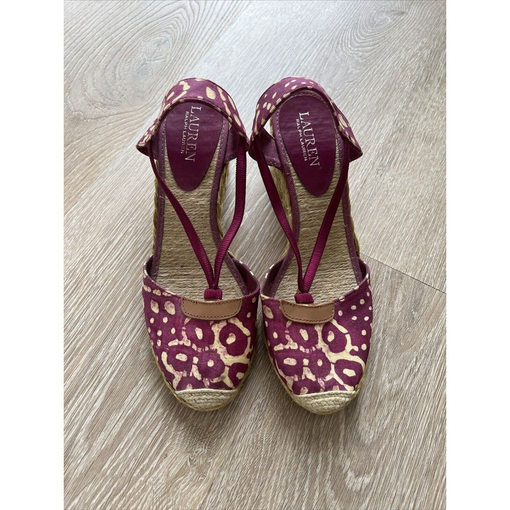 Lauren Ralph Lauren  Cala Womens 8.5M Espadrille Shoes Wedges Heel